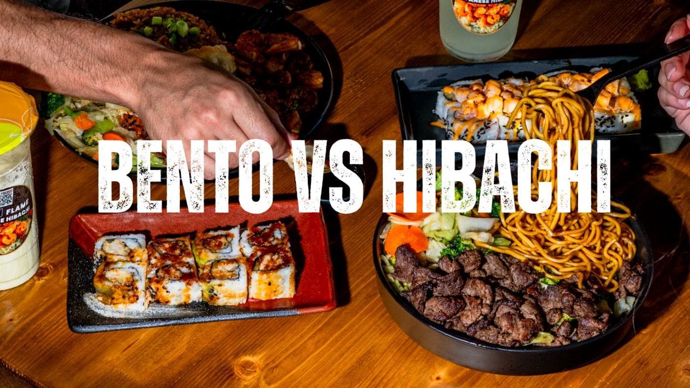 Halal hibachi plate at Flame Japanese Hibachi in Alexandria, VA